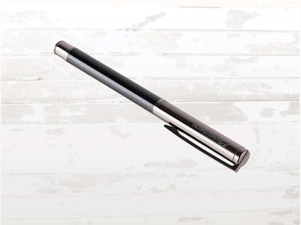 Porsche Panamera Rollerball Pen | Dark Grey Carbon Design | Refined Gift Car lovers