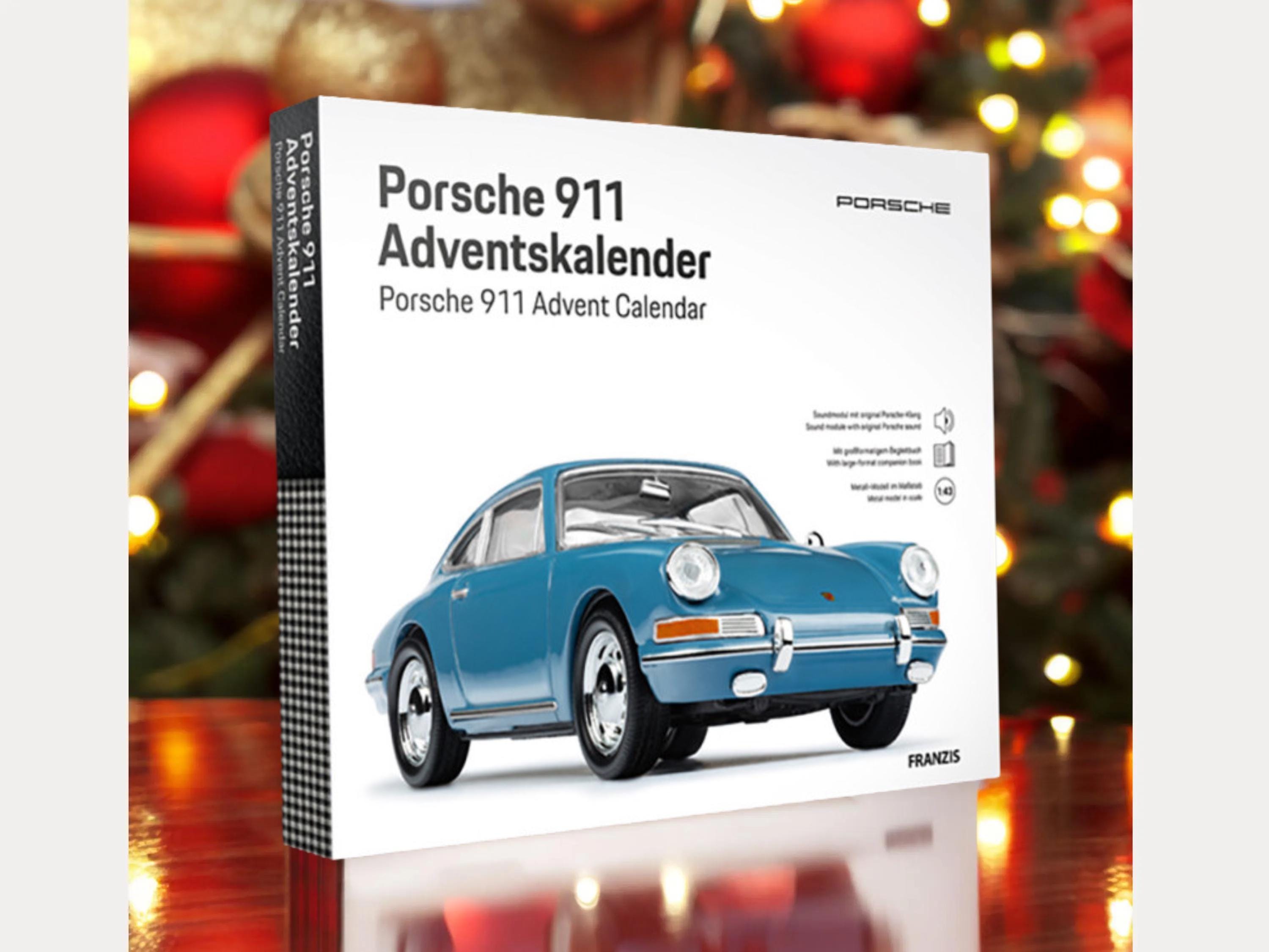 Porsche 911 Advent Calendar, Blue Enamel 1:43 Model
