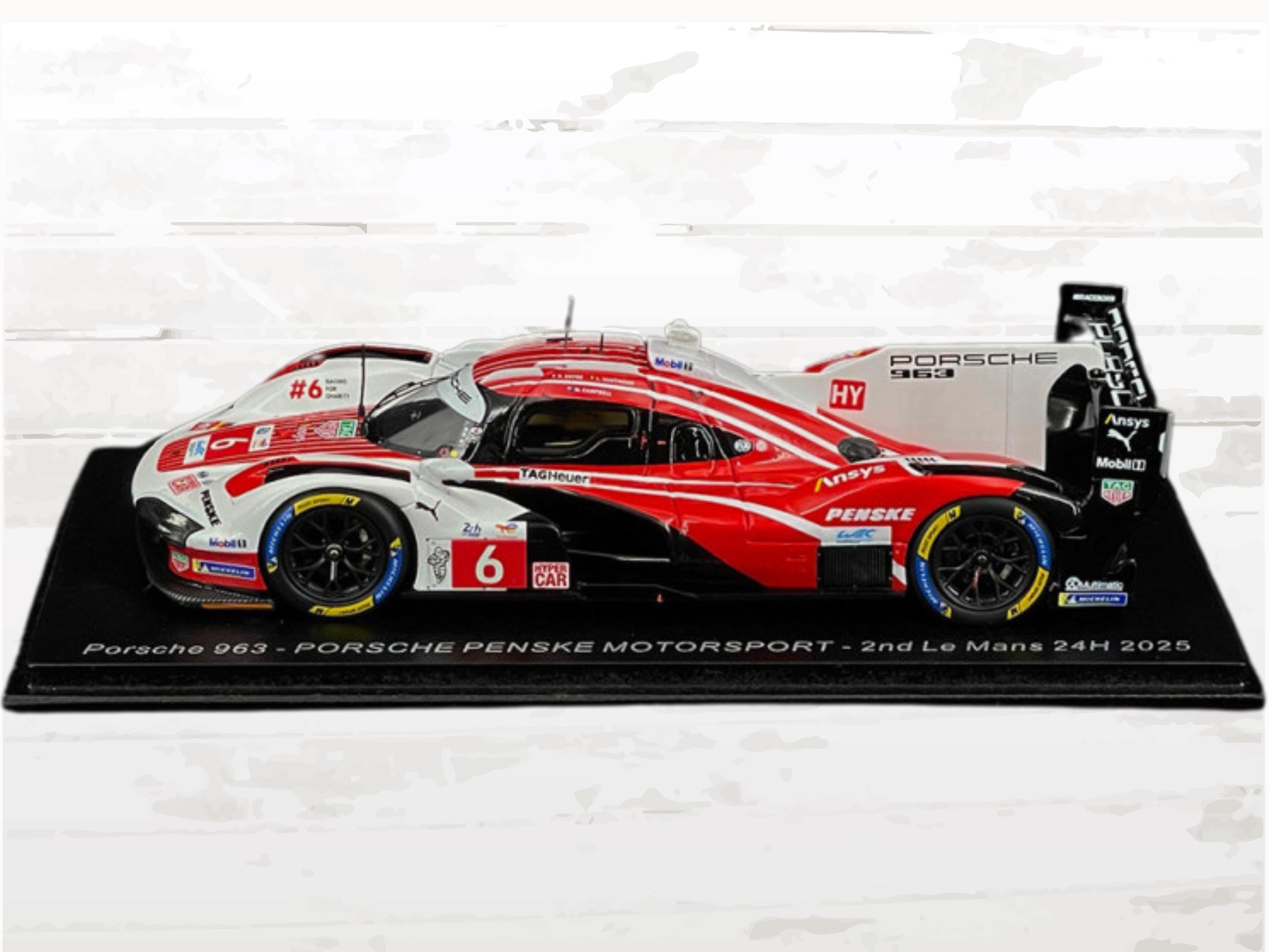 Porsche 963 No.6 2nd 24 Le Mans 2025 1:43 Scale Model – Porsche Penske Motorsport