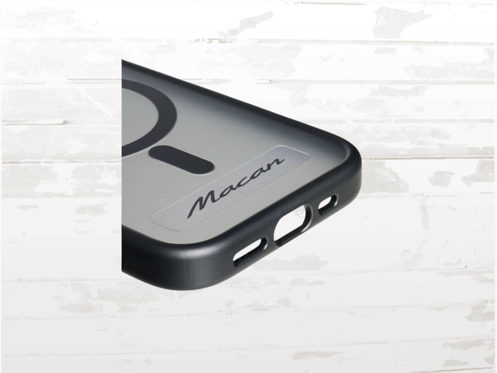Porsche iPhone 17 Case I Customisable I Black Transparent MagSafe Cover