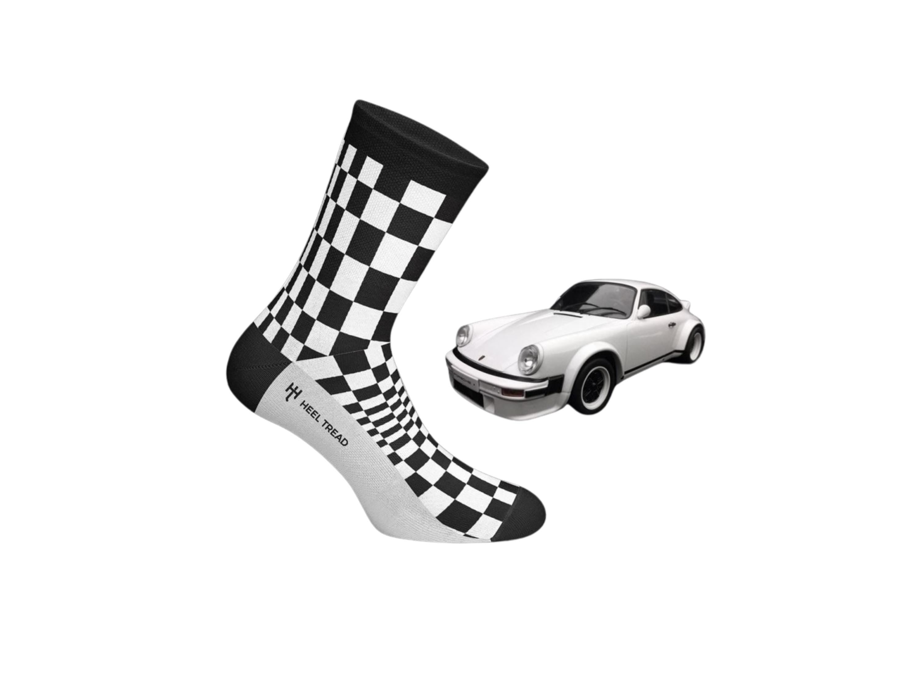 Inspiration Porsche socks, 911 Carrera SC Pasha socks black /white, unisex