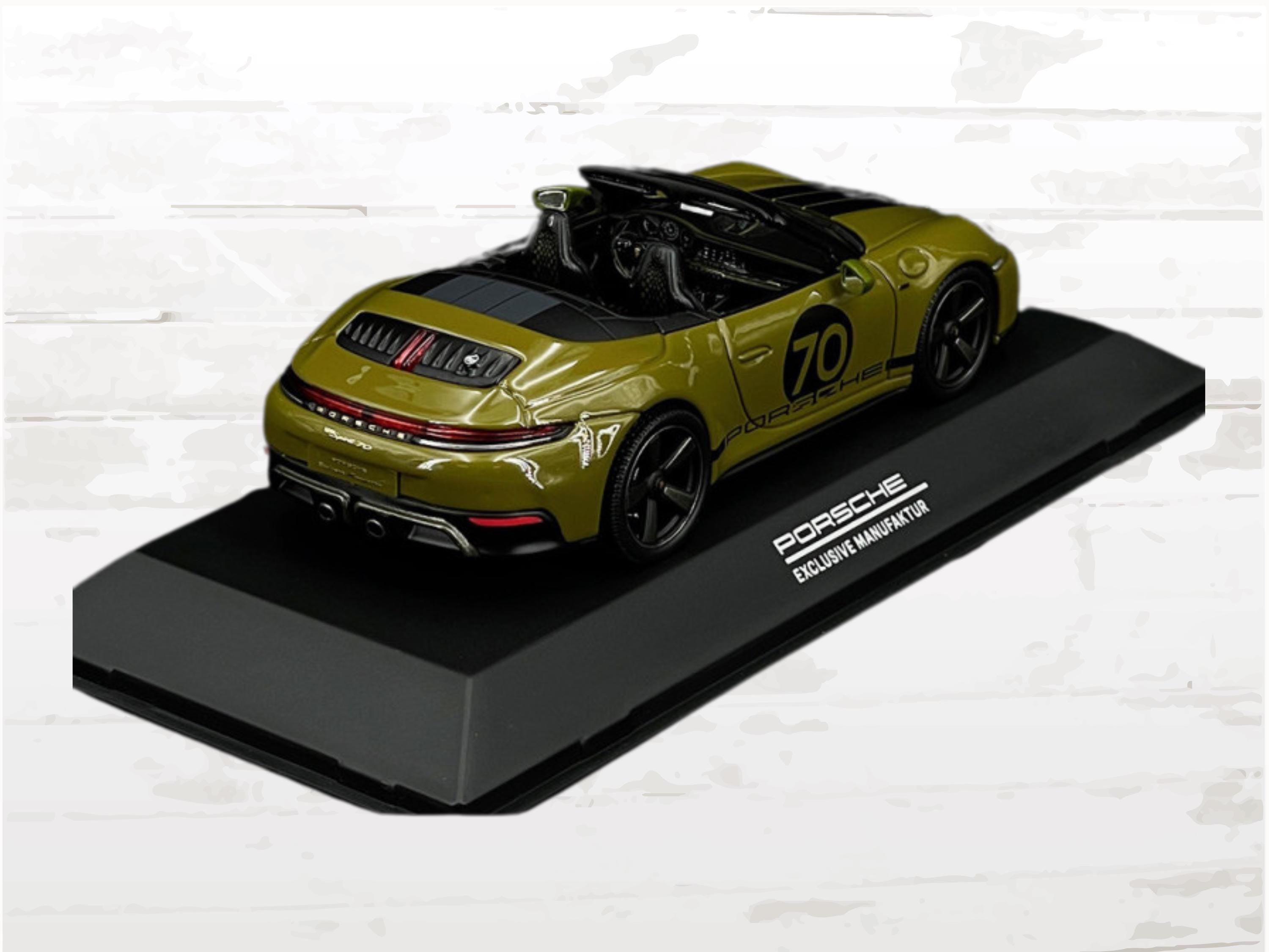 Porsche 911 Spirit 70 Cabriolet 2025 Olive Neo 1:43 Model Car