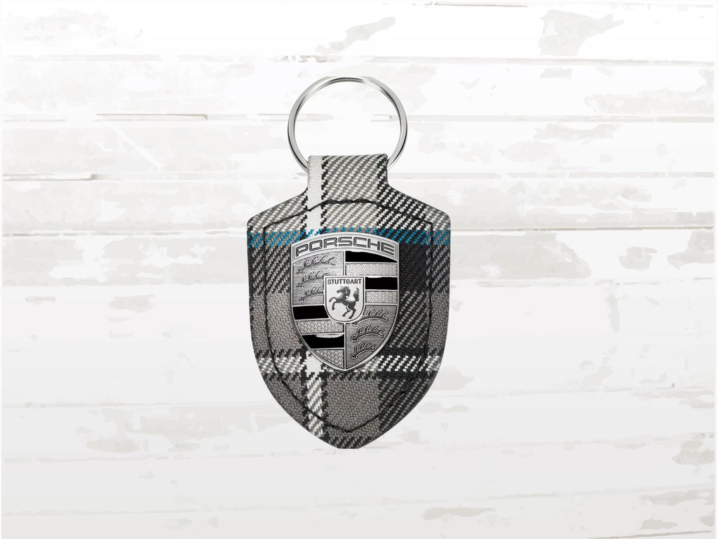 Porsche 911 Turbo 50th Anniversary Keyring, Tartan Crest