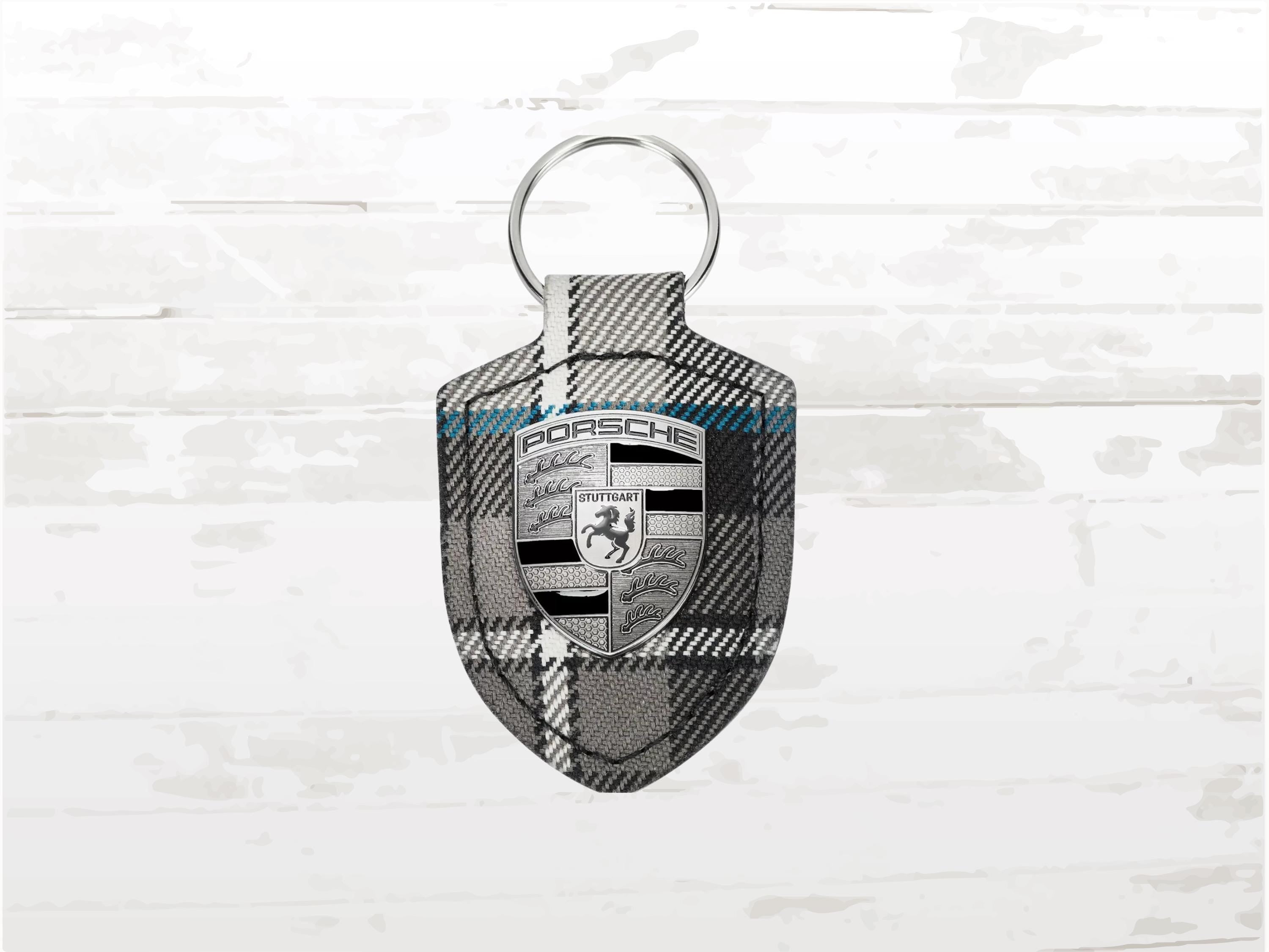 Porsche 911 Turbo 50th Anniversary Keyring, Tartan Crest