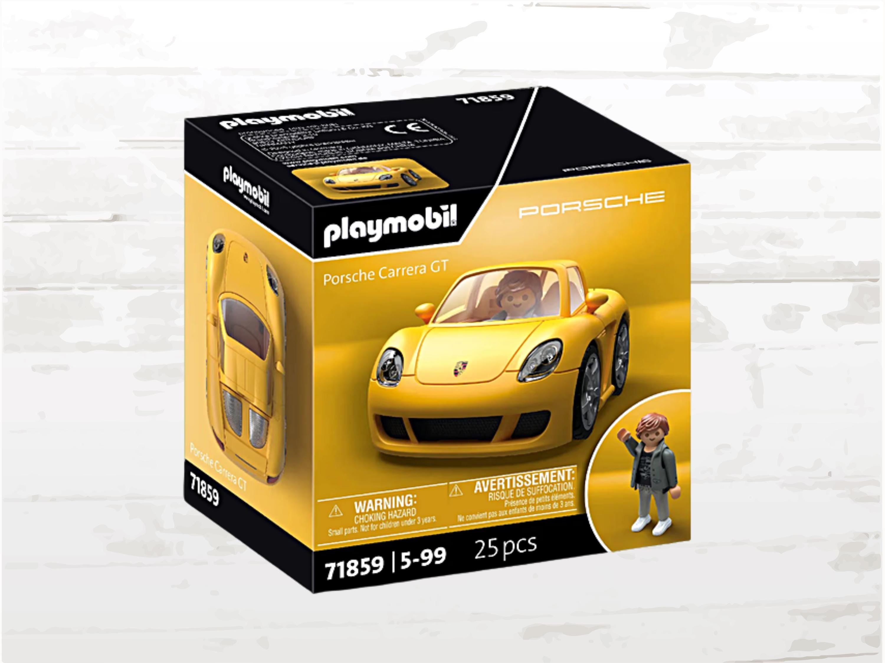 Playmobil Porsche Carrera GT: Speed Yellow Model Car, Removable Roof