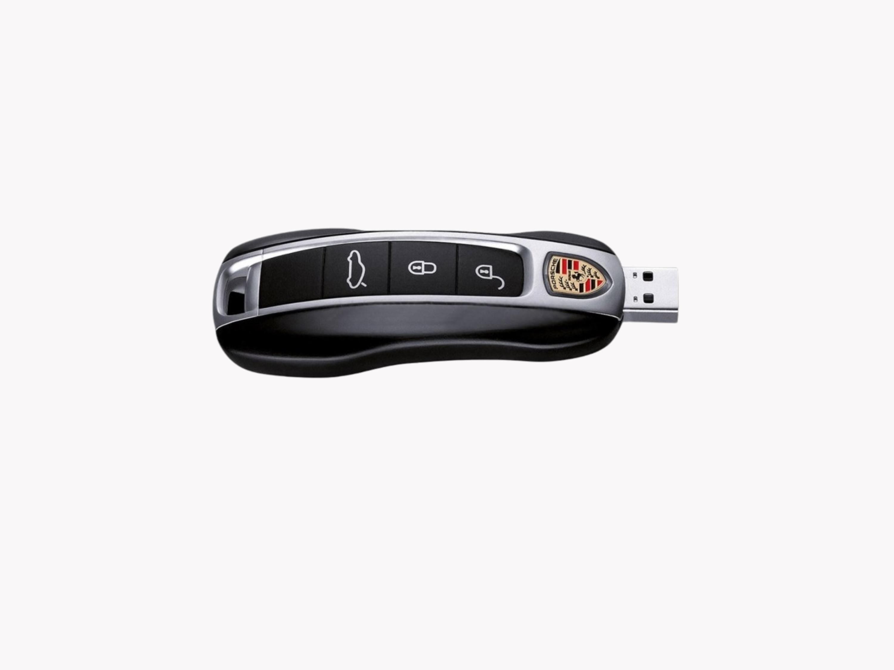 Porsche USB Stick 64GB Ignition Key Design | Black Chrome