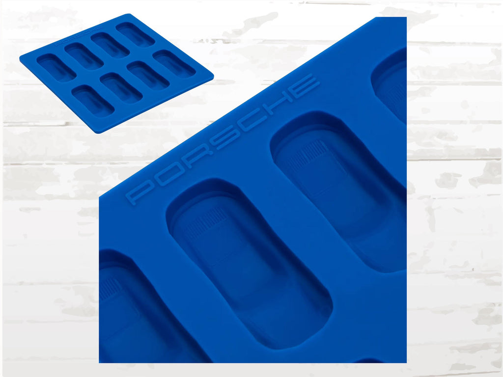 Porsche 911 Ice Cube Tray, Luxury Car Enthusiast Barware, Blue Silicone Mould