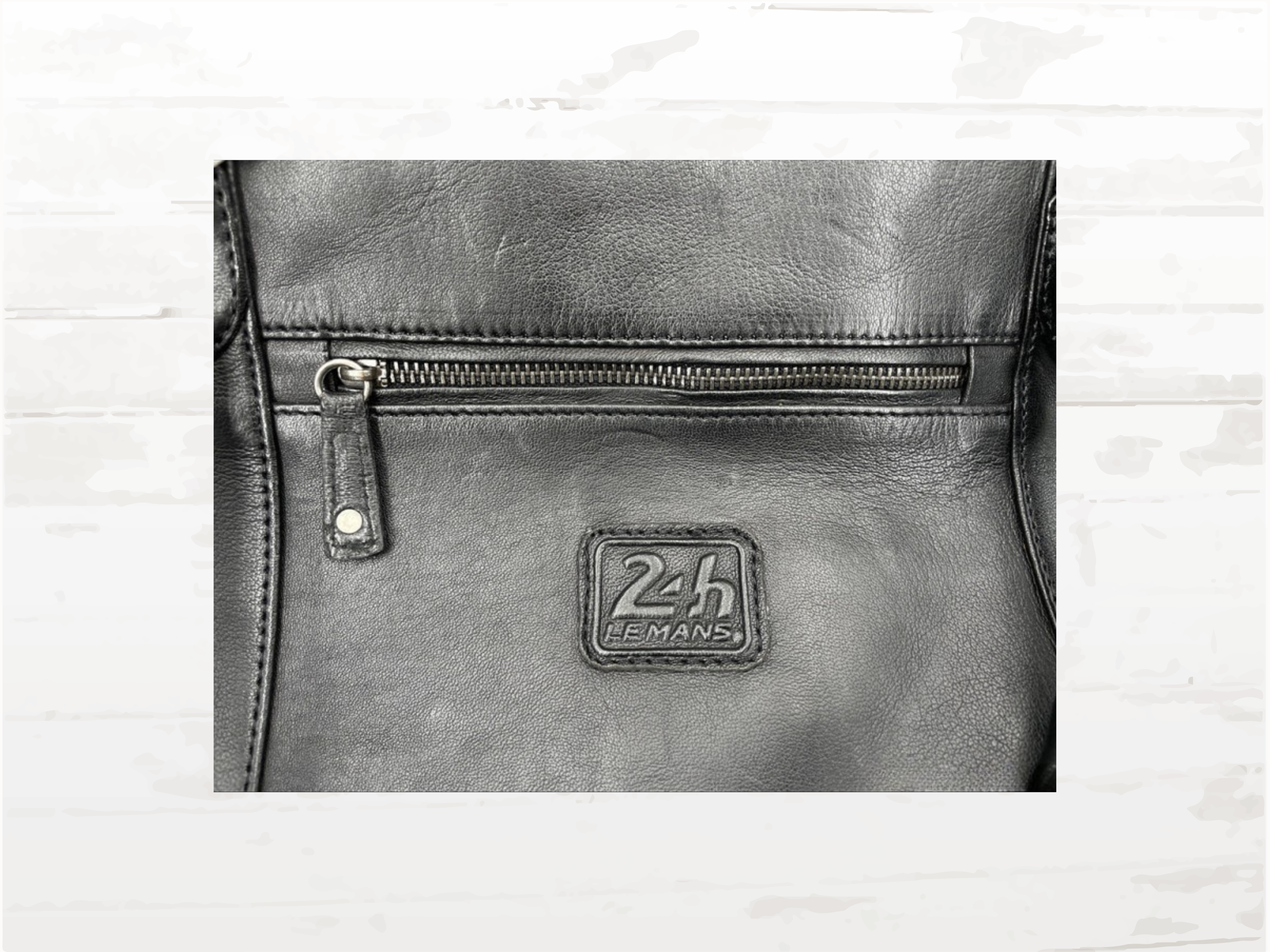 24h Le Mans Big Leather Travel Bag Ken 72h - Black Vintage Racing