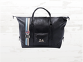 24h Le Mans Big Leather Travel Bag Ken 72h - Black Vintage Racing