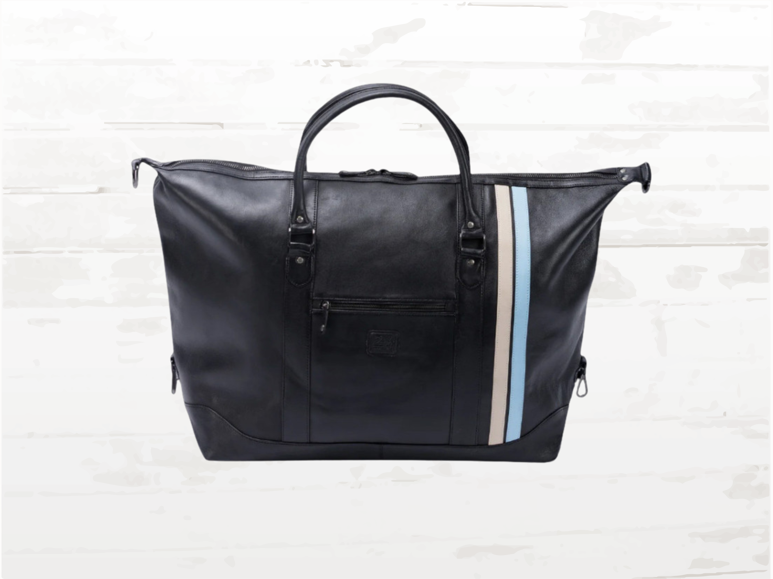 24h Le Mans Big Leather Travel Bag Ken 72h - Black Vintage Racing