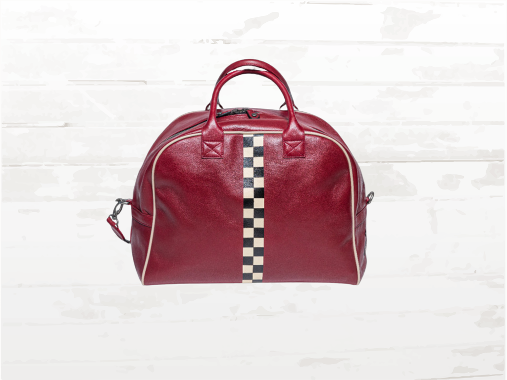 24h Le Mans Leather Helmet Bag Mick - Dark Red Racing Heritage