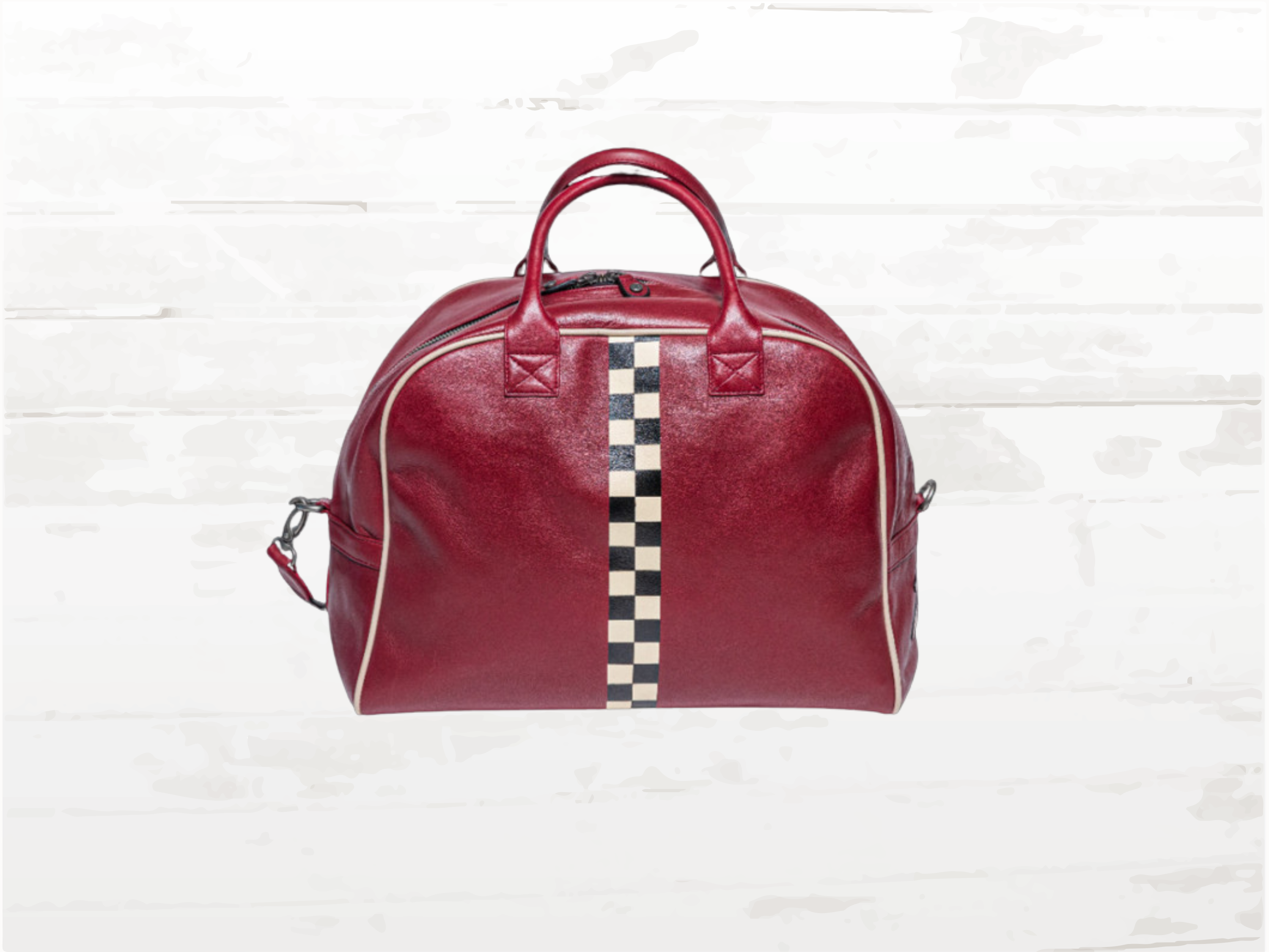 24h Le Mans Leather Helmet Bag Mick - Dark Red Racing Heritage