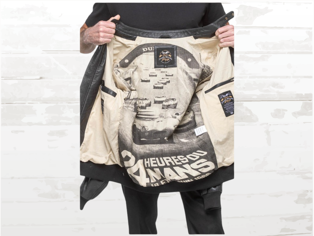 24h Le Mans Pierre Leather Jacket Black - Vintage Racing Heritage | Men's