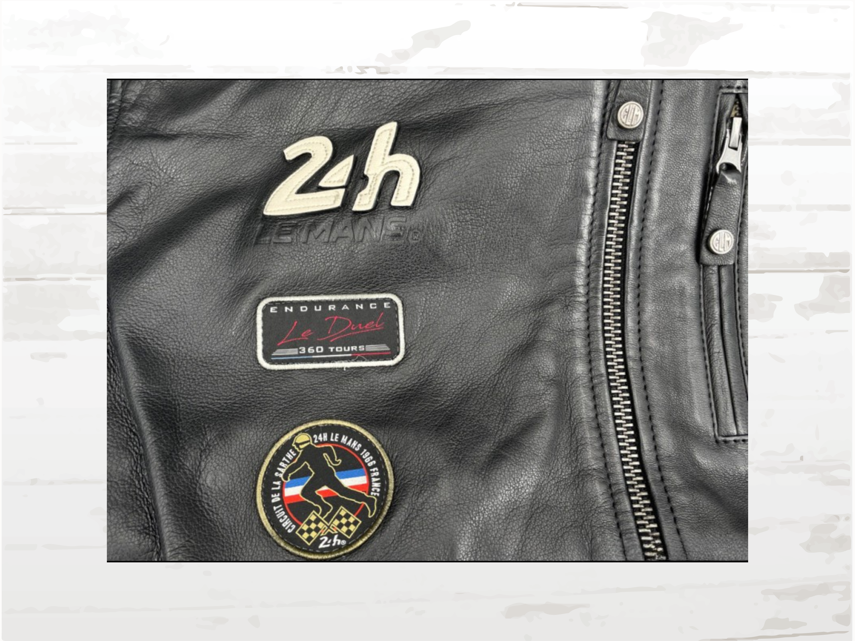 24h Le Mans Pierre Leather Jacket Black - Vintage Racing Heritage | Men's