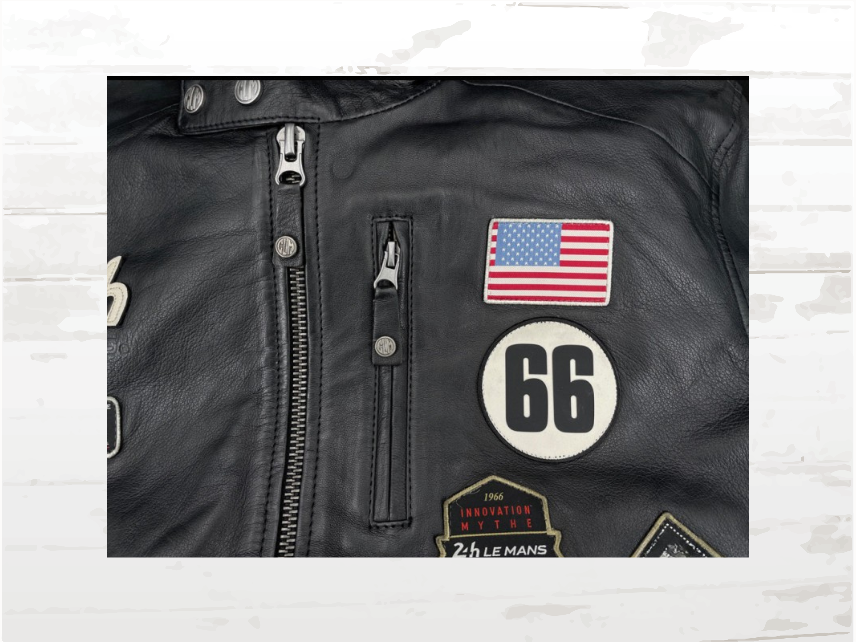 24h Le Mans Pierre Leather Jacket Black - Vintage Racing Heritage | Men's