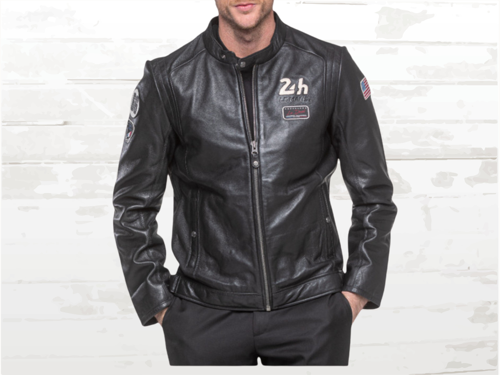 24h Le Mans Sten Leather Jacket Black - Vintage Racing Heritage | Men's