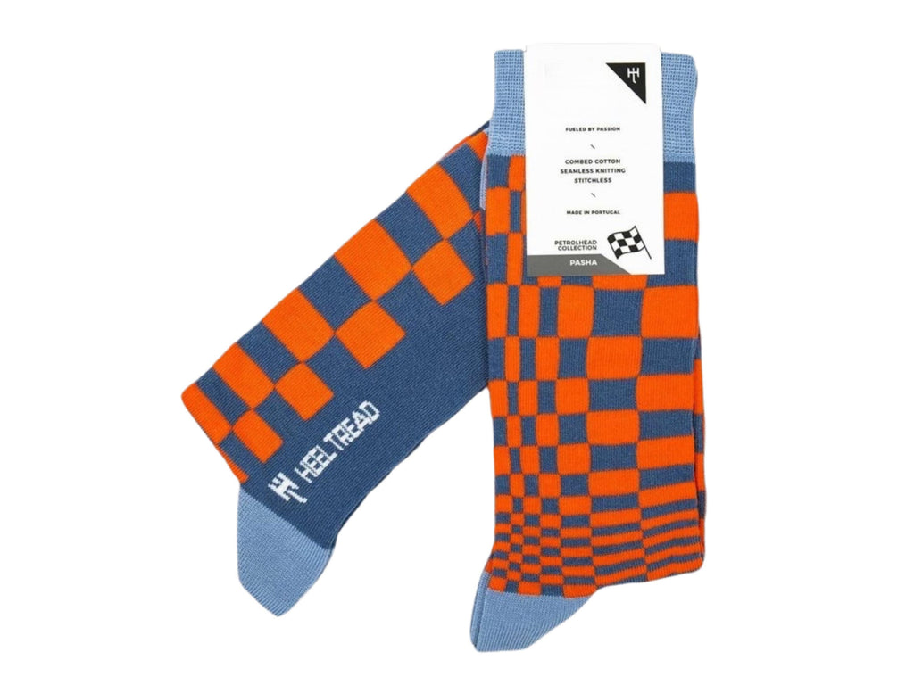 Porsche Car socks, 928 GT Pasha Socks - Gulf Blue & Orange, Racing Gift