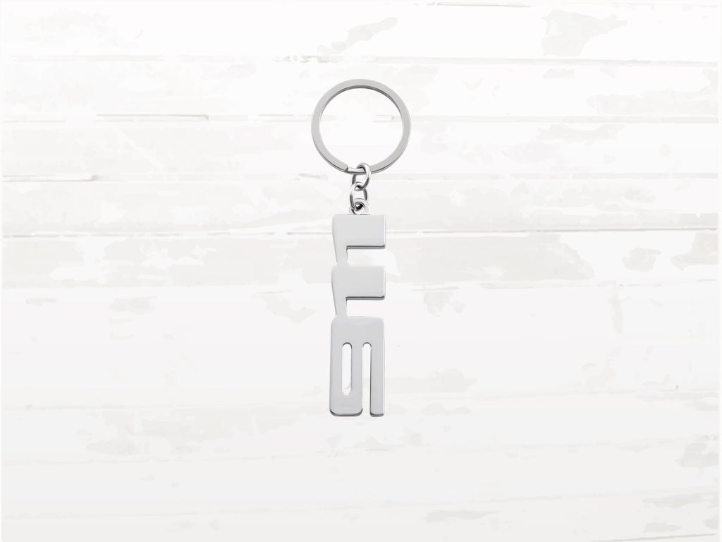 Porsche 911 Silver Keyring | Monogram Metal Keychain