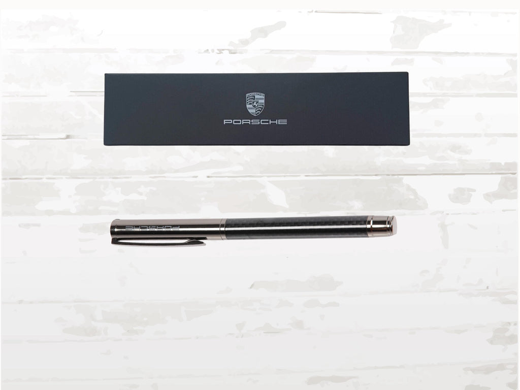 Porsche Taycan Rollerball pen | Dark Grey Metallic Carbon Design | Christmas Gift & Stocking Filler