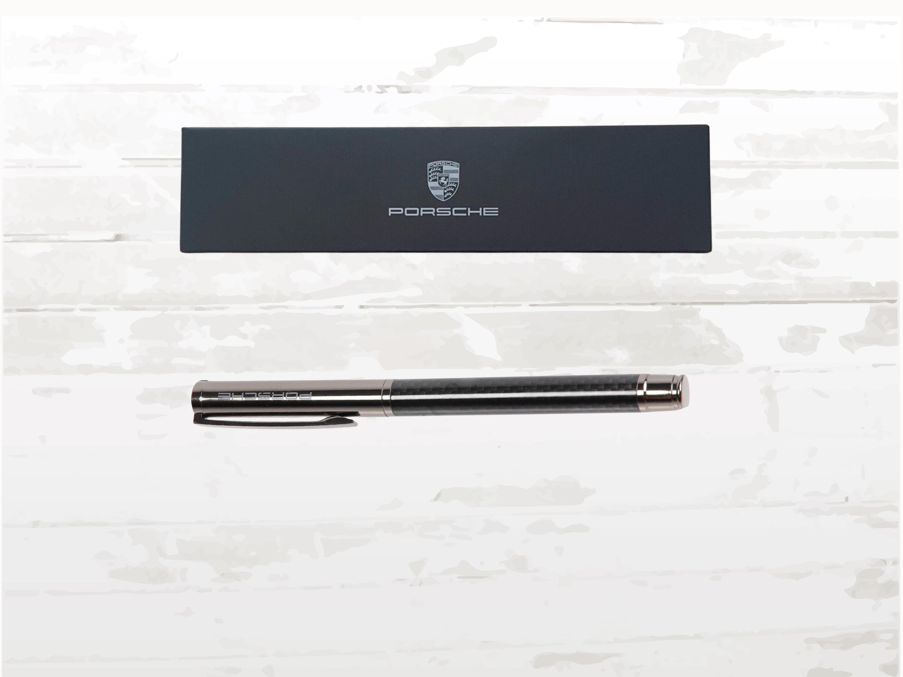 Porsche Taycan Rollerball pen | Dark Grey Metallic Carbon Design | Christmas Gift & Stocking Filler