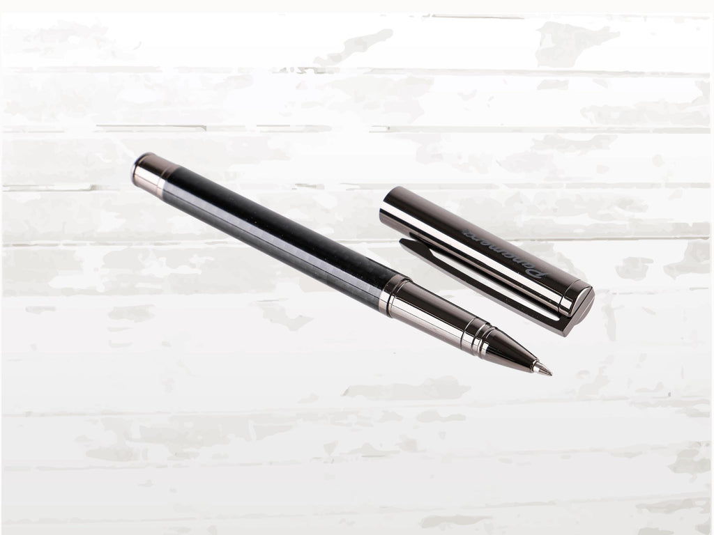 Porsche Panamera Rollerball Pen | Dark Grey Carbon Design | Refined Gift Car lovers