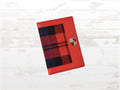 Porsche 50 Years 911 Turbo Registration Case | Limited Edition 930 | Red Leather Wallet with Tartan Design | Christmas Gift for Him or Her