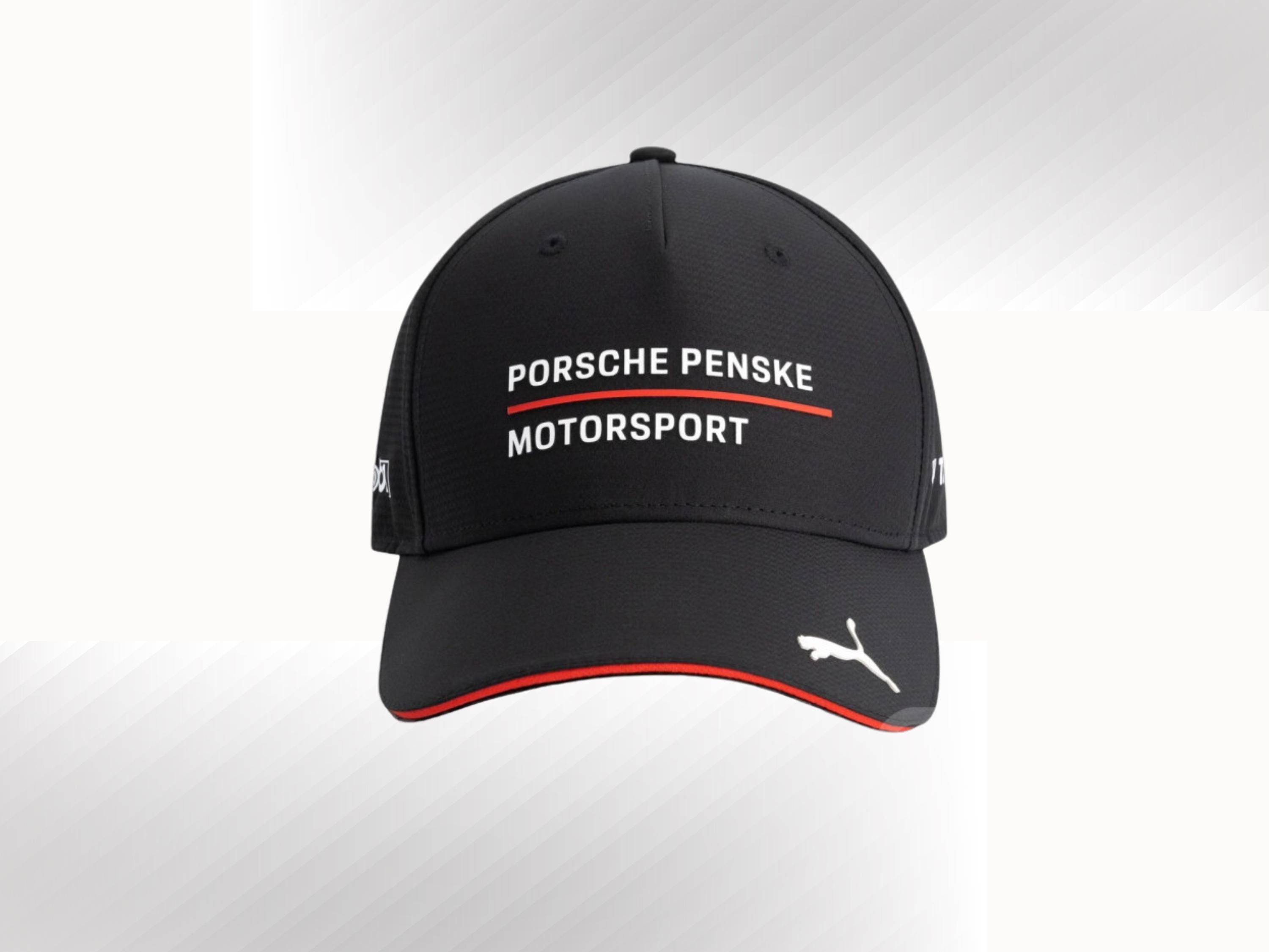 Porsche Motorsport Hat: Black Racing Cap with Sponsor Logos