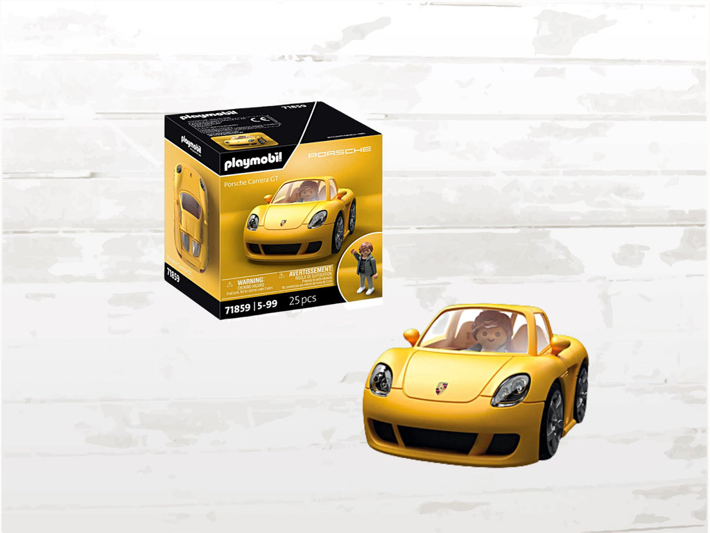 Playmobil Porsche Carrera GT: Speed Yellow Model Car, Removable Roof