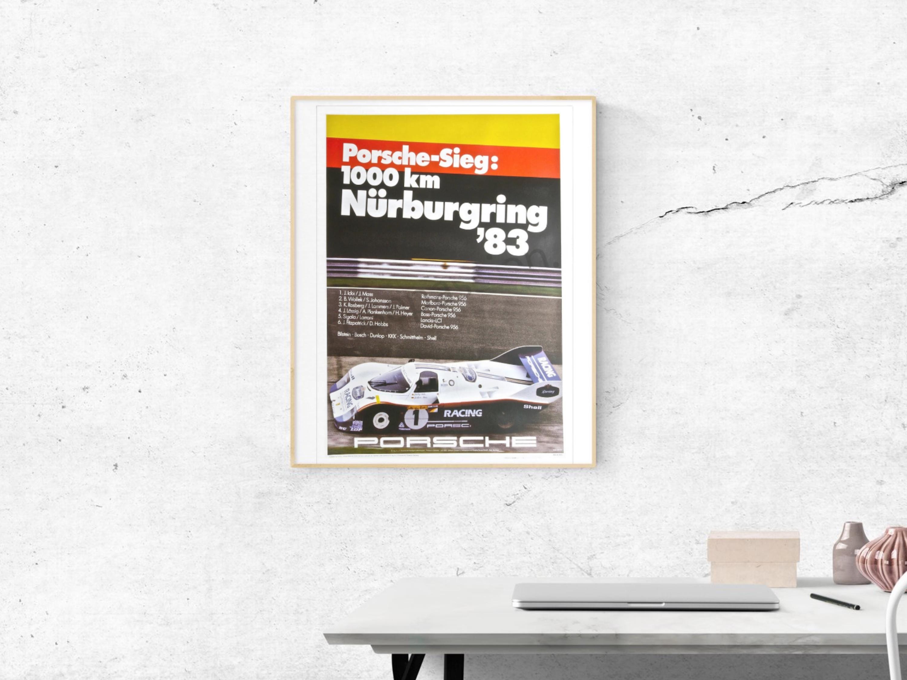 Porsche Poster 1000 km Nürburgring 1983 Poster, Classic Endurance Racing