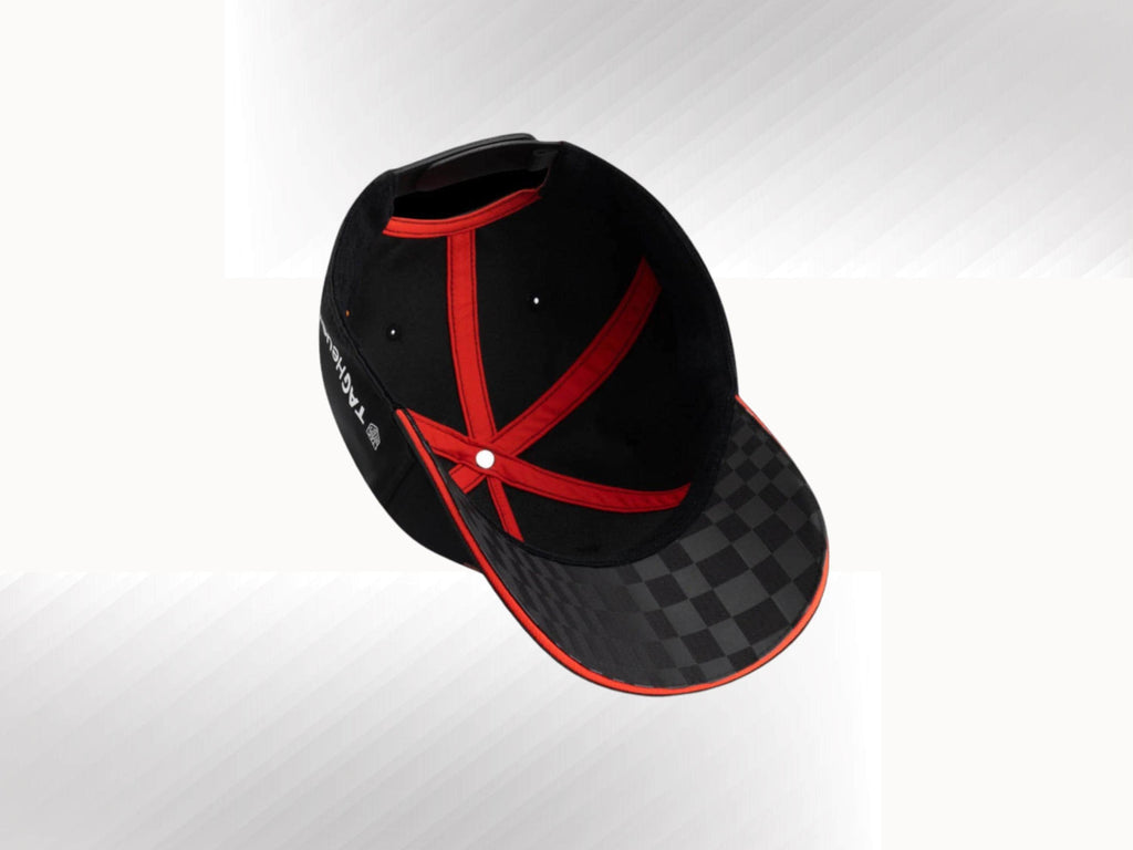 Porsche Motorsport Hat: Black Racing Cap with Sponsor Logos
