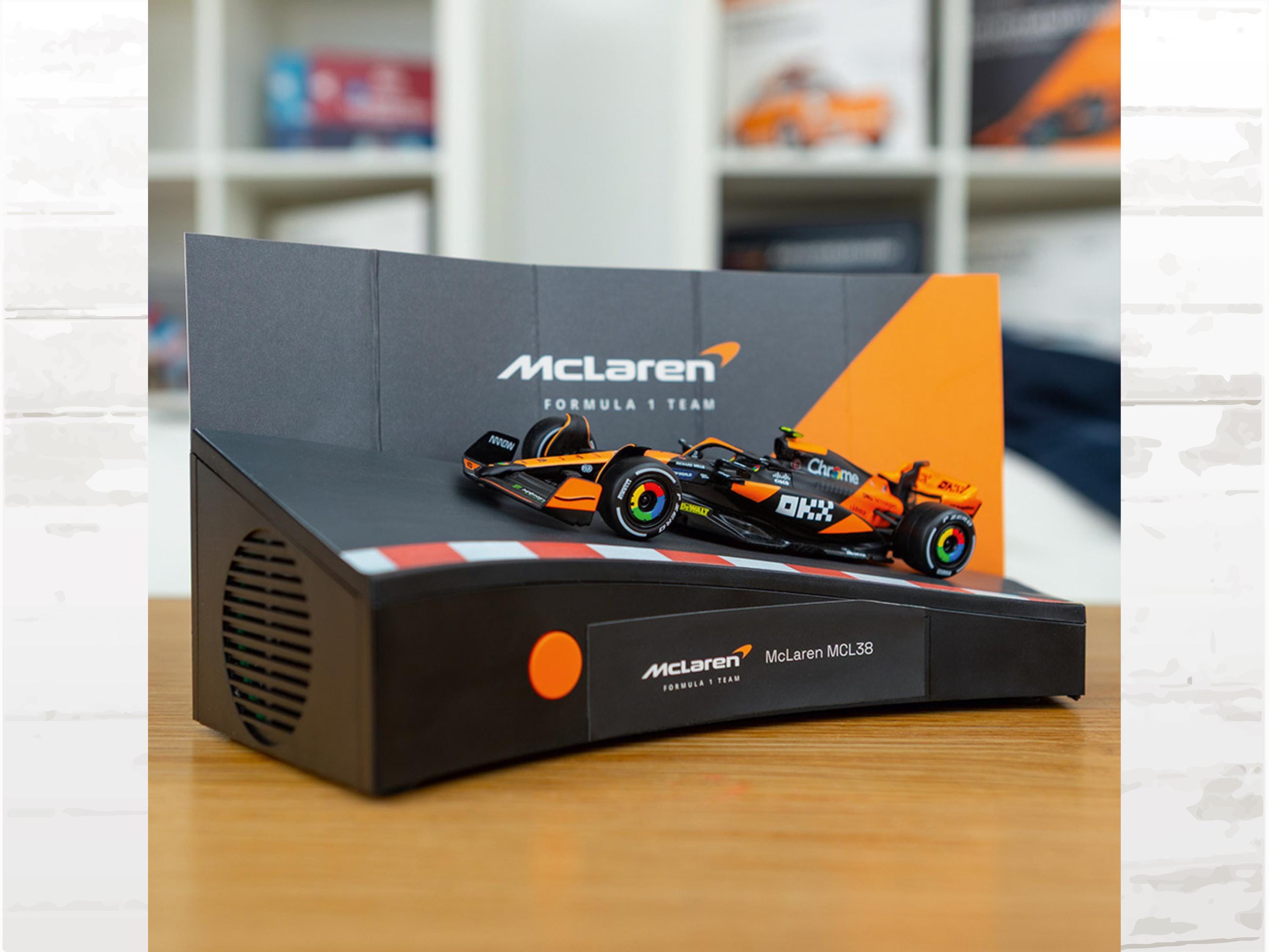 McLaren F1 Advent Calendar | 24-Day Build Kit with 1:43 Model Car + Engine Sound Base | Formula One Christmas Gift for Racing Fans