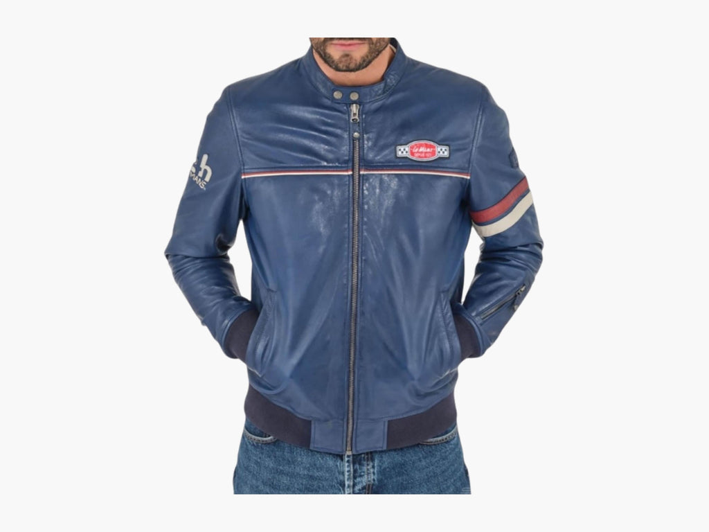 Men’s Luxury Racing Leather Jacket – Inspired by 24h Le Mans Heritage