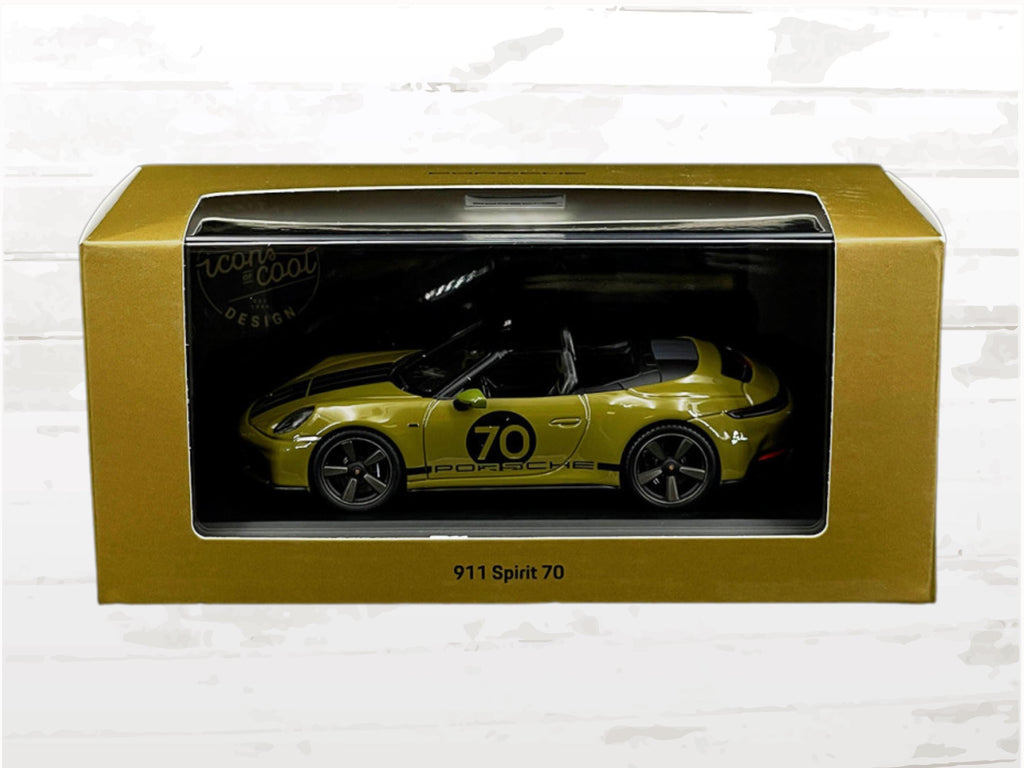 Porsche 911 Spirit 70 Cabriolet 2025 Olive Neo 1:43 Model Car
