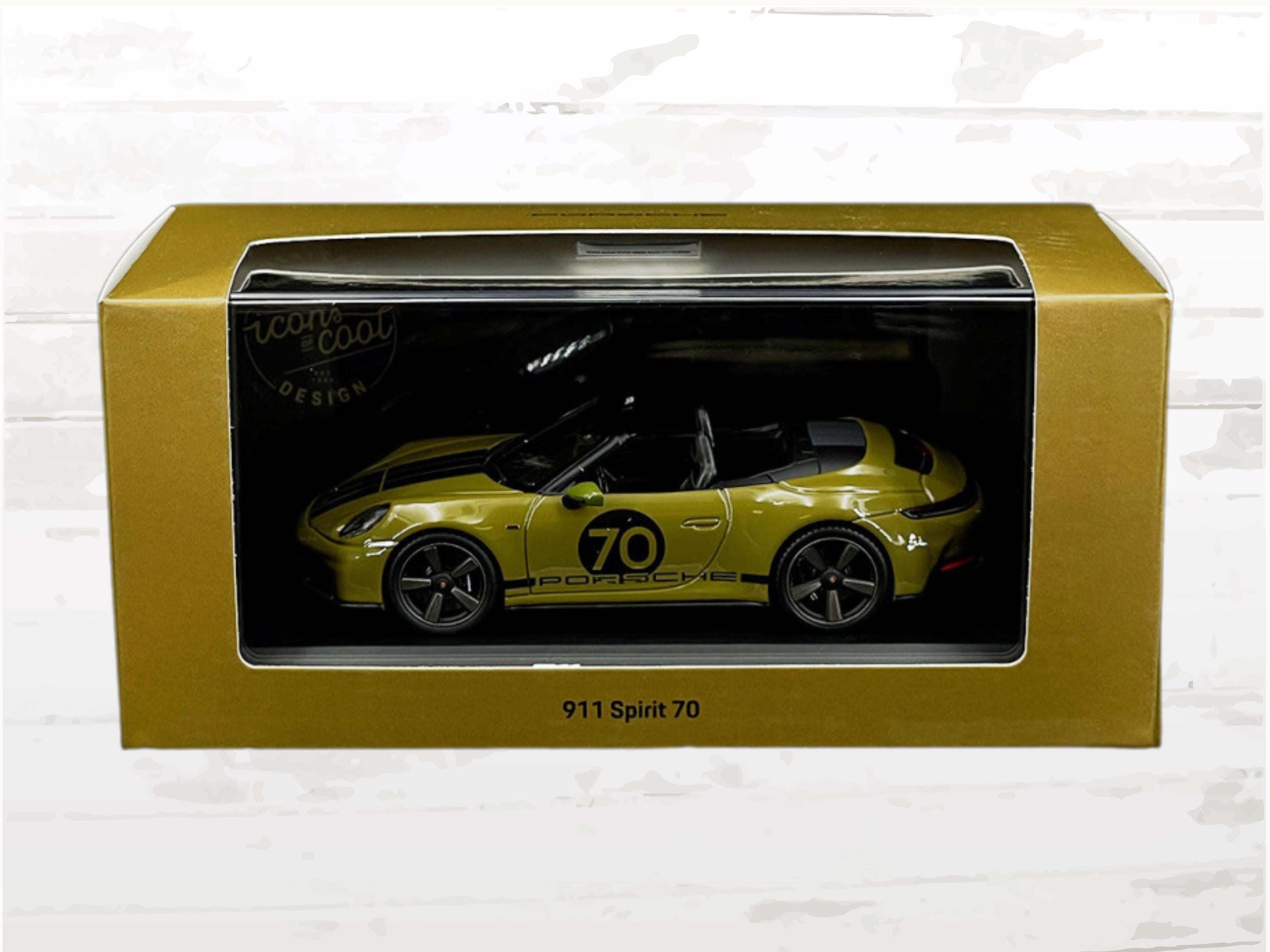 Porsche 911 Spirit 70 Cabriolet 2025 Olive Neo 1:43 Model Car