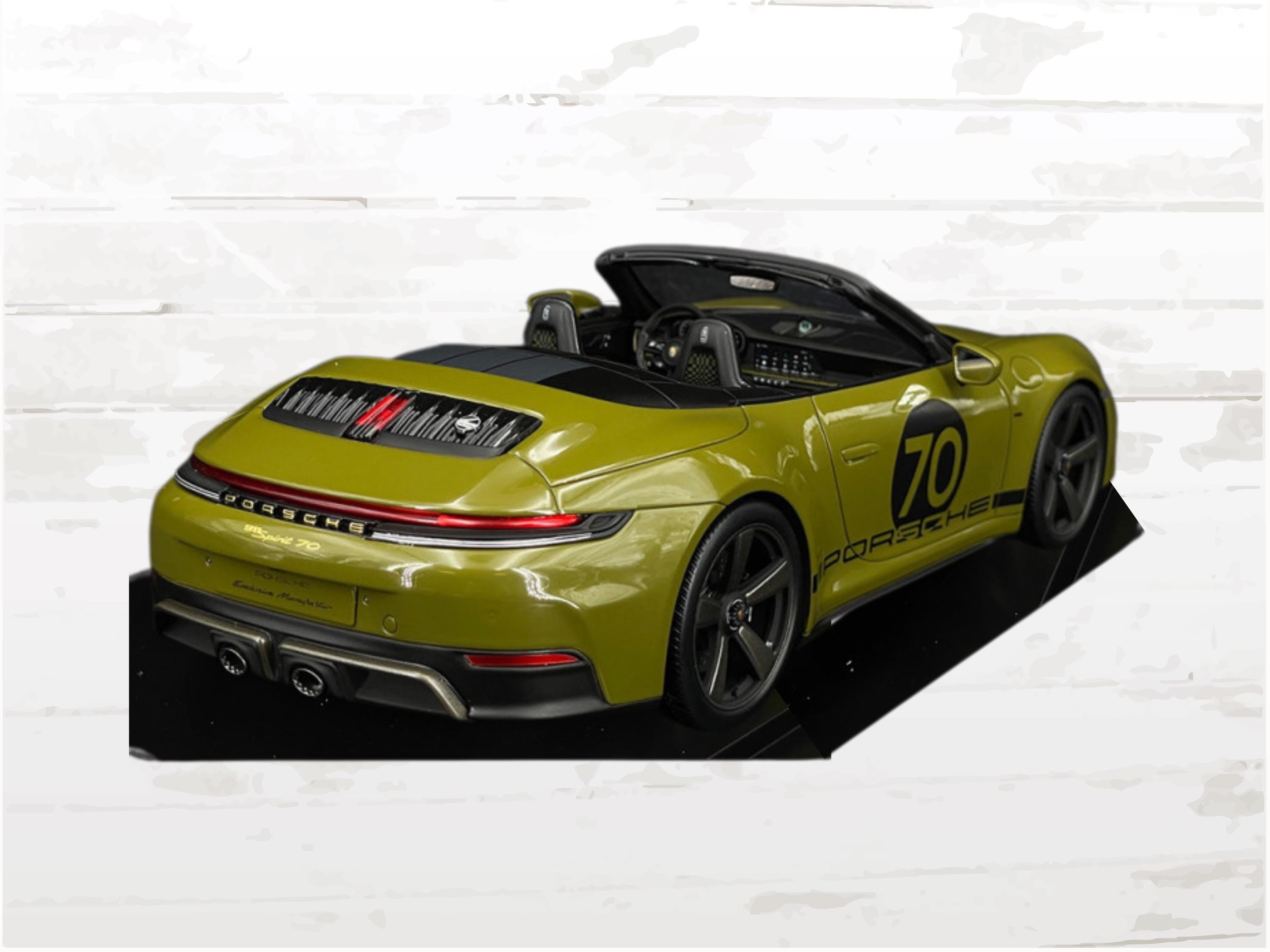 Porsche 911 Spirit 70 Type 992 Cabriolet 2025 Olive Neo 1:18 | Spark | Limited Edition