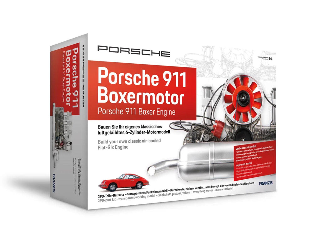 Porsche 911 Flat-6 Engine Construction Kit 1:4 Scale | Sound & Light | 290 Pieces