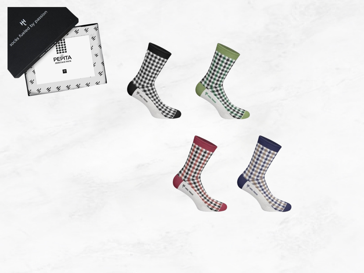 Pepita Sock Heritage Box Set – 911, 356, 912 & 914 Collection | Heel Tread
