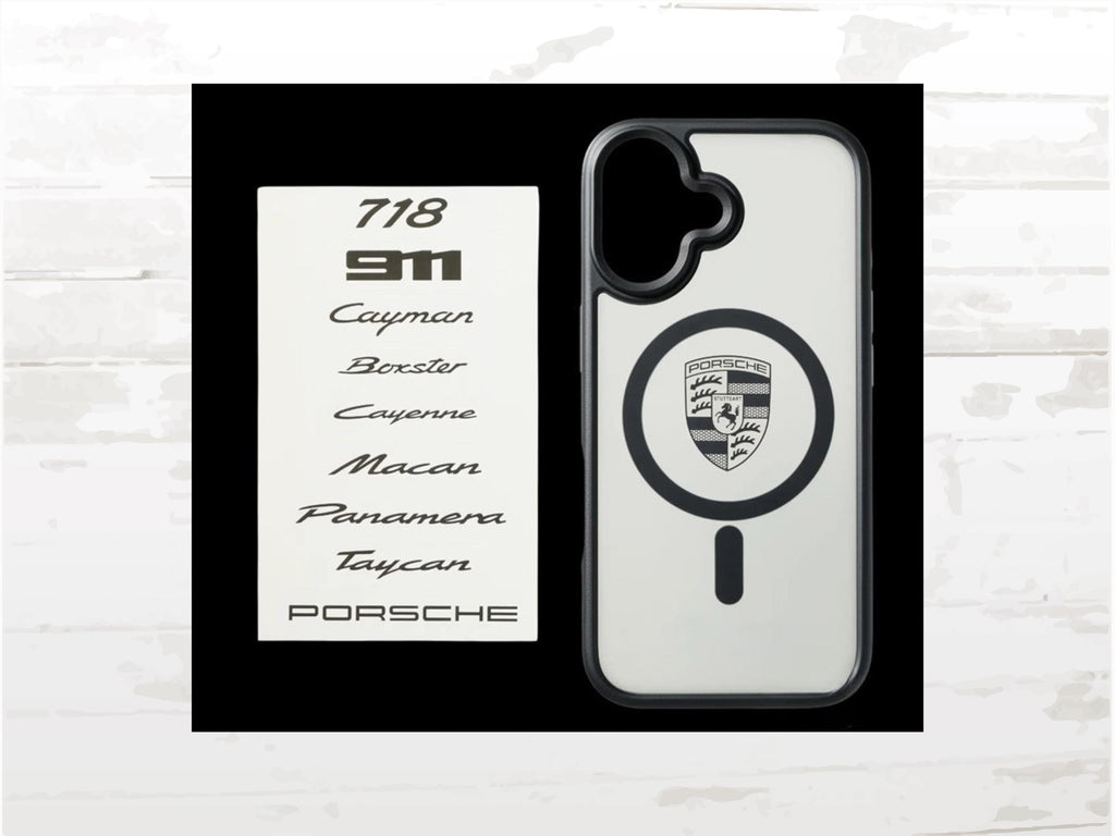 Porsche iPhone 17 Case I Customisable I Black Transparent MagSafe Cover