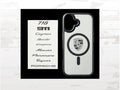 Porsche iPhone 17 Case I Customisable I Black Transparent MagSafe Cover