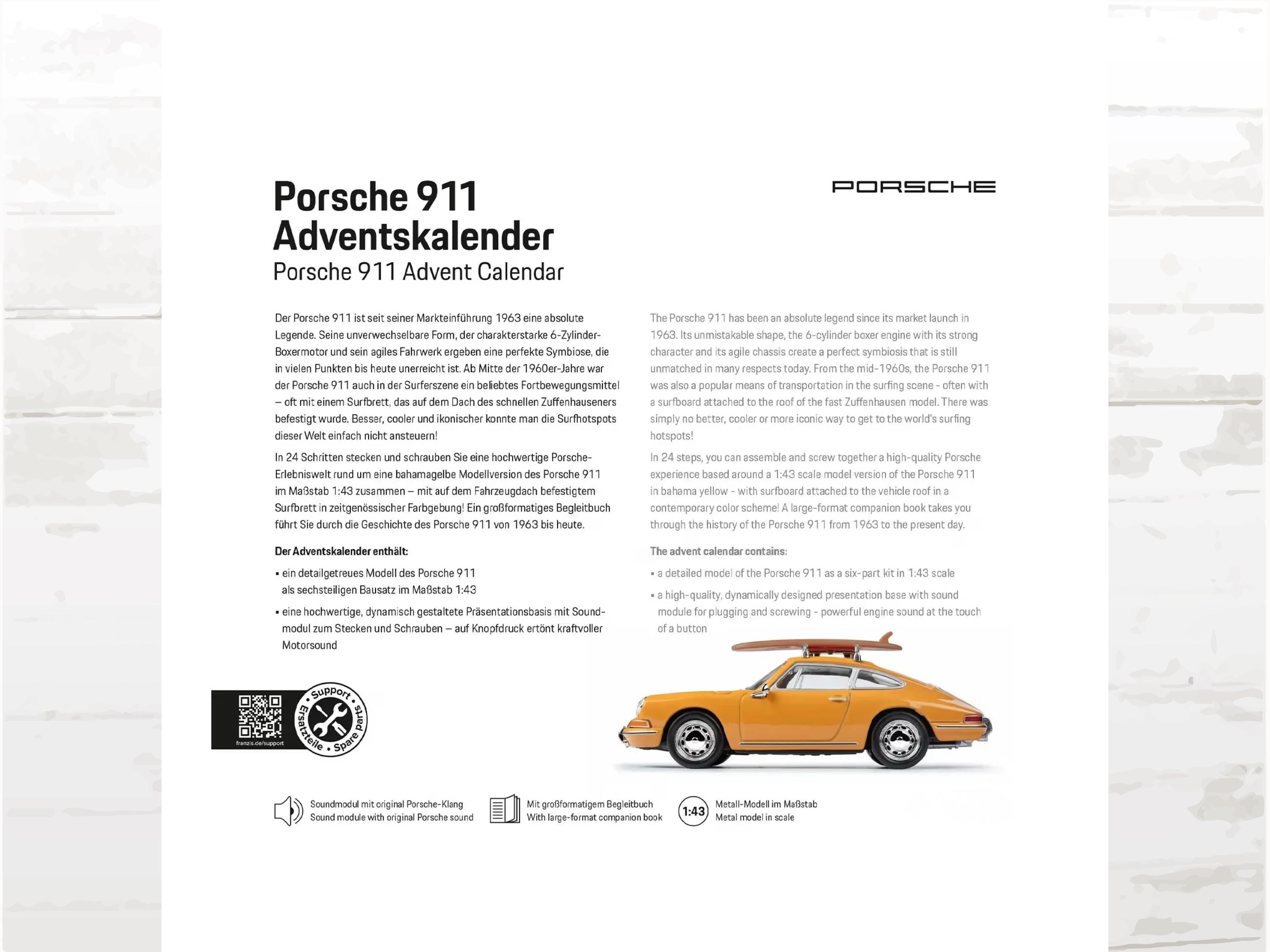 Porsche 911 Surf Edition Advent Calendar | 1:43 Model Kit