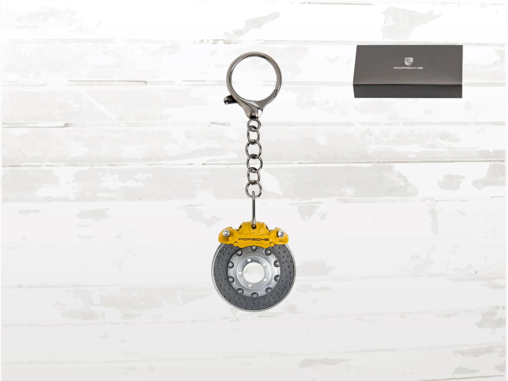 Porsche Brake Disc key ring I yellow brake disc