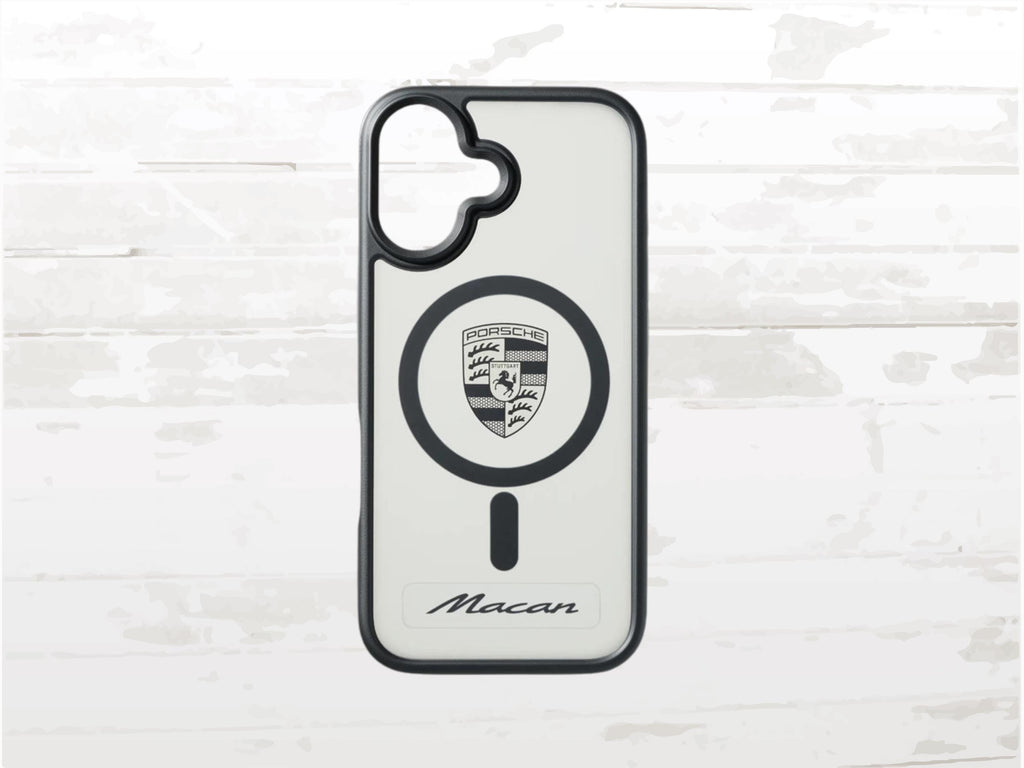 Porsche iPhone 17 Case I Customisable I Black Transparent MagSafe Cover