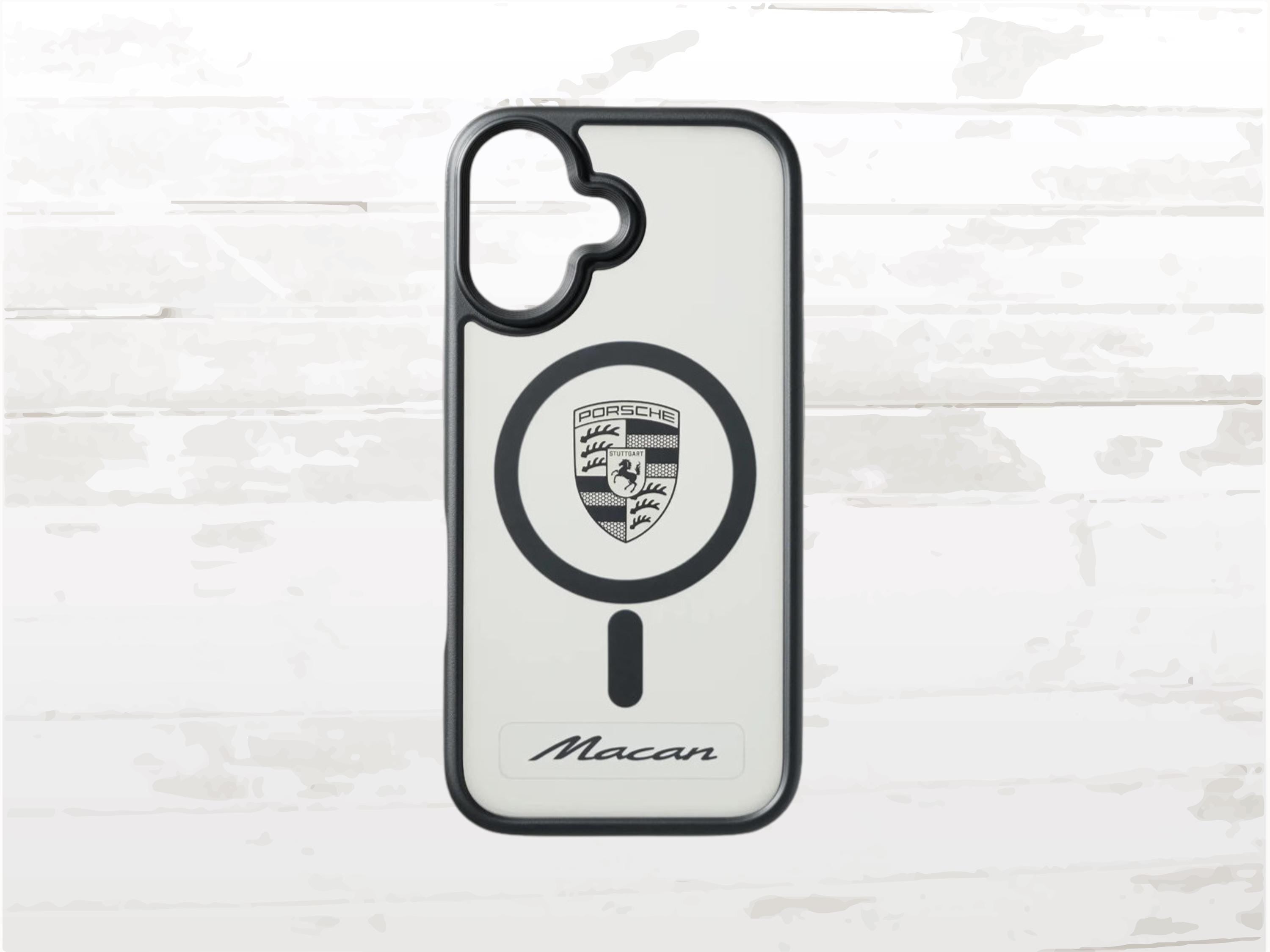 Porsche iPhone 17 Case I Customisable I Black Transparent MagSafe Cover