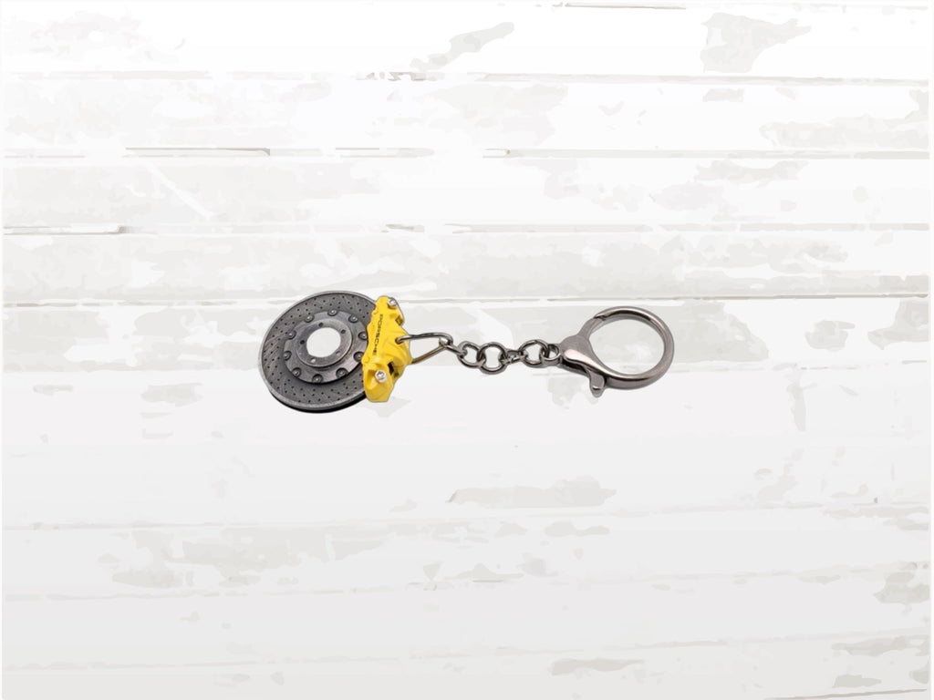Porsche Brake Disc key ring I yellow brake disc