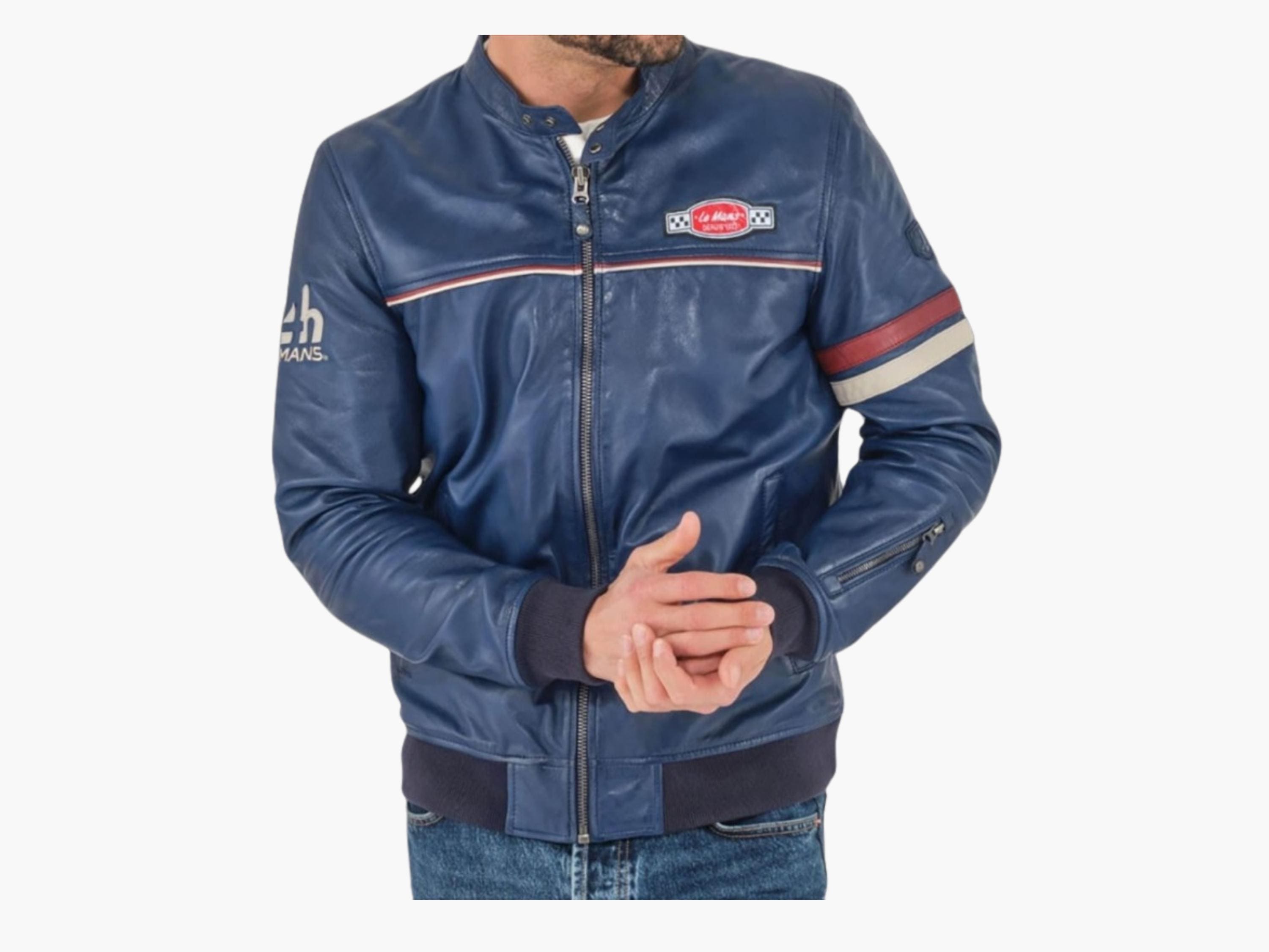 Men’s Luxury Racing Leather Jacket – Inspired by 24h Le Mans Heritage