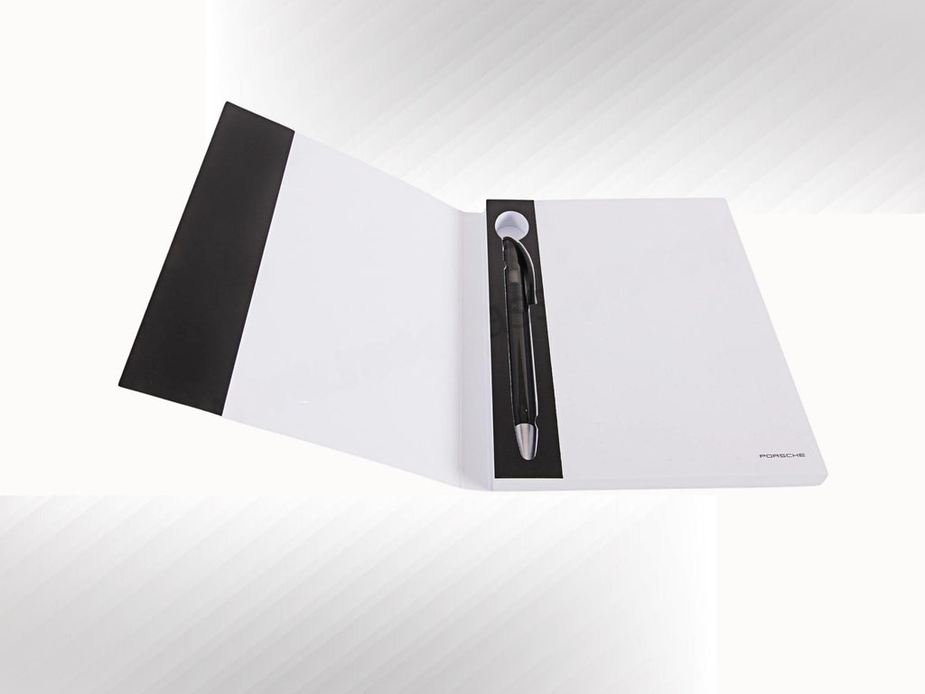 Porsche Notebook with Pen Essential | Black | Made in Germany | A5 Notepad