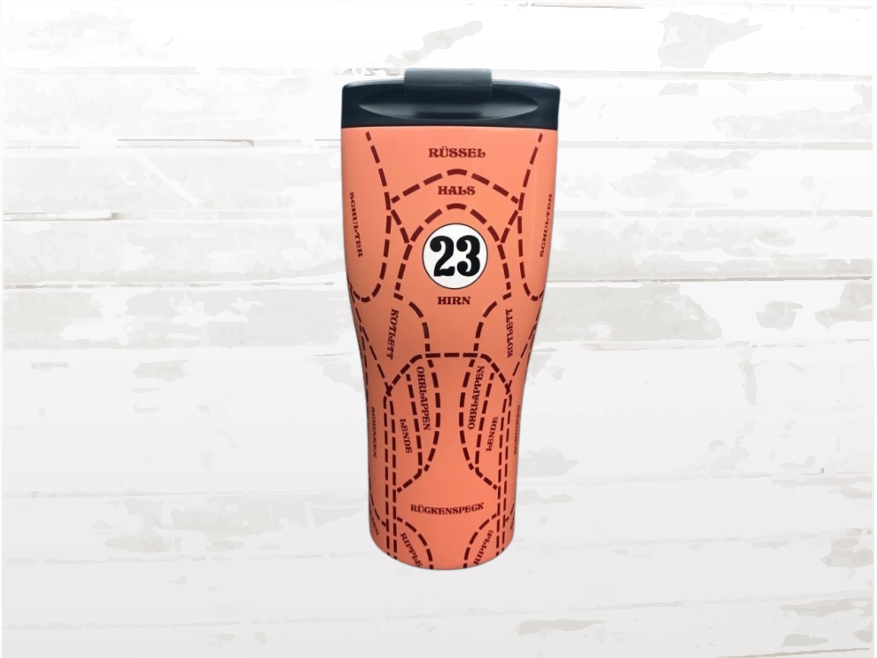 Porsche 917 Pink Pig Thermo Mug: Stainless Steel Collector Gift