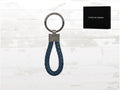Porsche Design Keyring Dark Blue Leather Cord | Woven Keychain | Luxury Gift