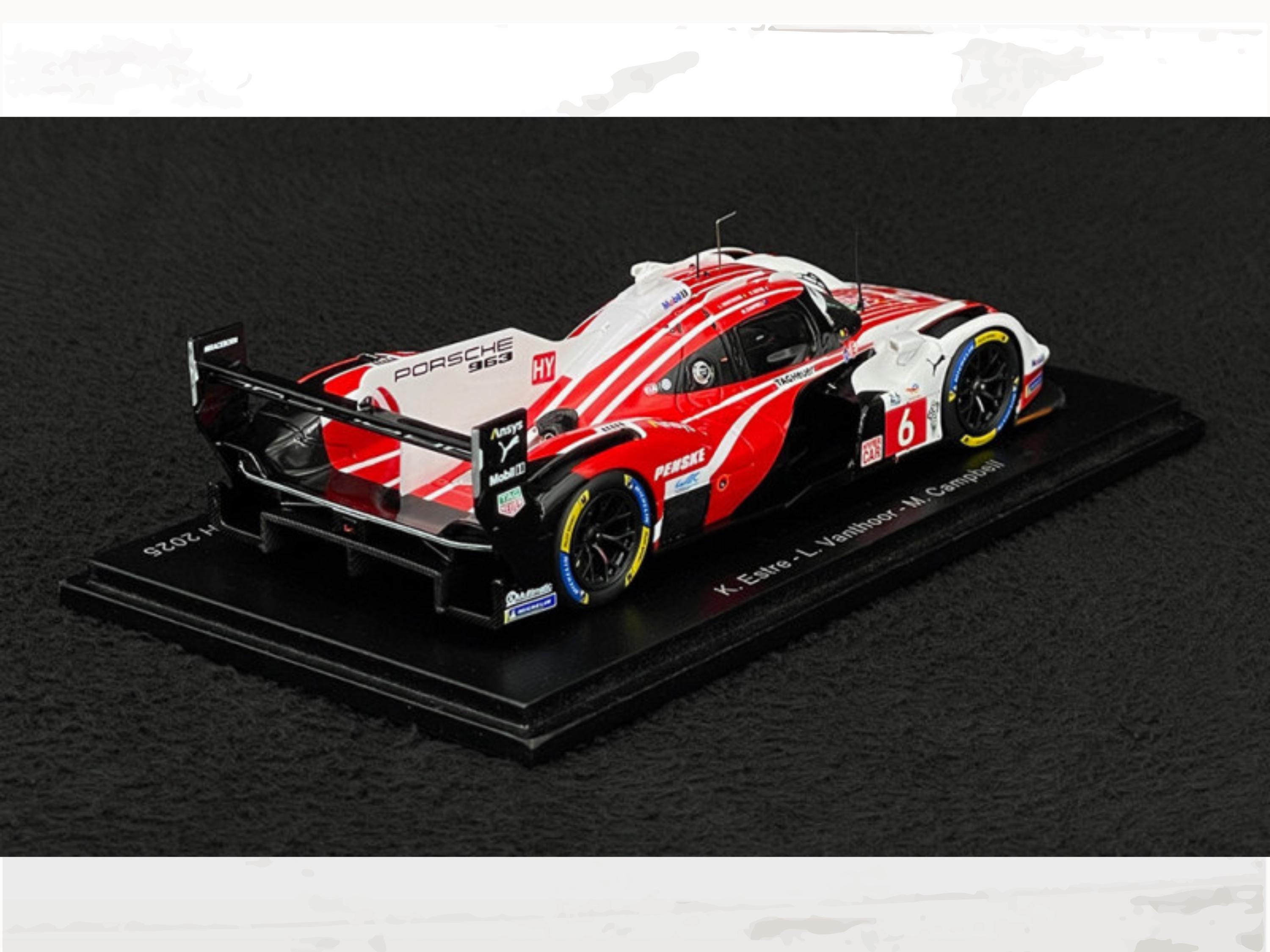 Porsche 963 No.6 2nd 24 Le Mans 2025 1:43 Scale Model – Porsche Penske Motorsport