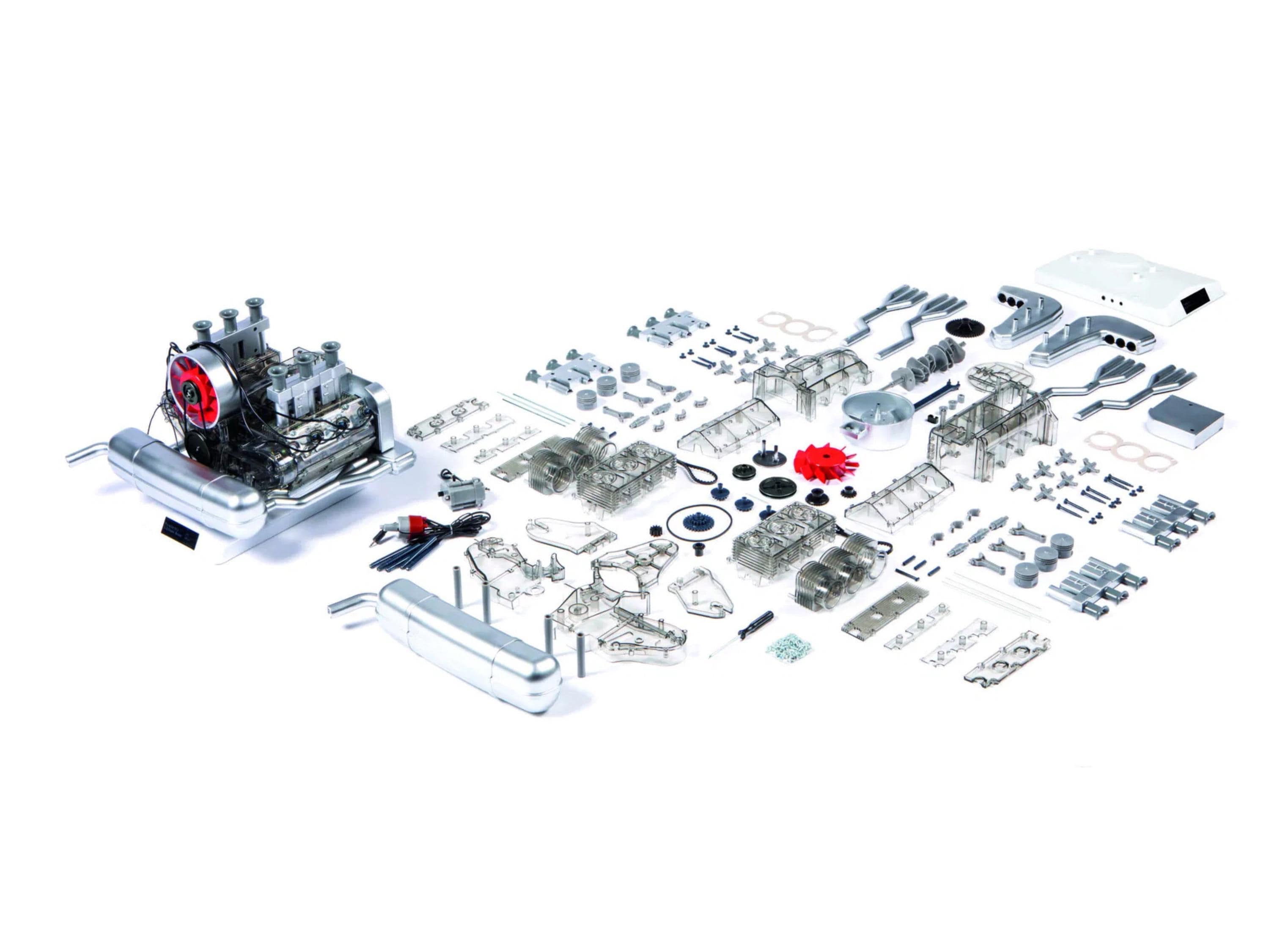 Porsche 911 Flat-6 Engine Construction Kit 1:4 Scale | Sound & Light | 290 Pieces